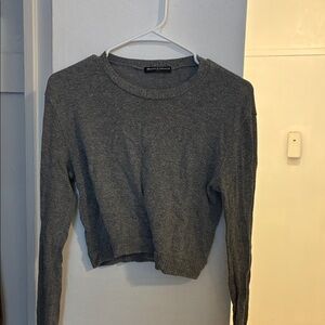 Brandy Melville Gray Cropped Sweater